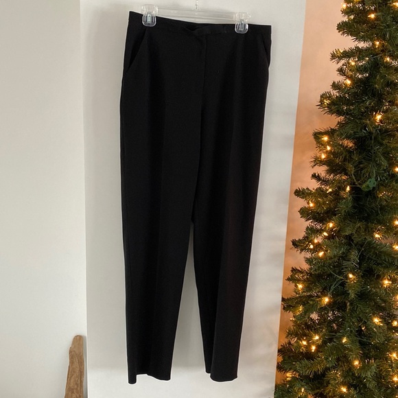 JONES NEW YORK COLLECTION black crepe lined dress pants size 10 - Picture 1 of 3